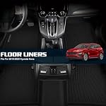 Tapis de sol pour 2018 2019 2020 2021 2022 2023 Hyundai Kona Protection contre tout temps TPE Linges de sol en caoutchouc pour 2023 Accessoires Kona, antidérapant sans odorat, 1st & 2nd Ligne noire