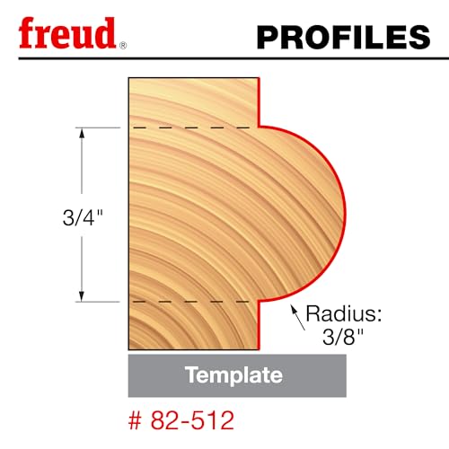 Fraise à défonceuse Freud rayon 3/8 queue 1/2 anti-vibration à roulement