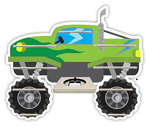Bild: Farbklecks-Collection Musikboxregal Monstertruck - passend f�r Toniebox - Regal mit Platz f�r Box sowie 25-30 Figuren f�r 54,95 EUR bei amazon.de