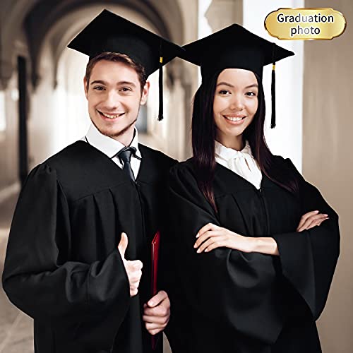 KEELYY Bachelor Hut Unisex Doktorhut Graduation Cap Verstellbar Bachelor Abschluss Hut für Abschlussfeiern vom Studium, Universität, Hochschule, Abitur - Absolventenhut in Schwarz