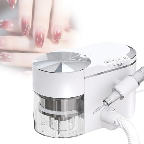 YNITJH Máquina 2 En 1 para Uñas con Aspirador De Polvo,Taladro Pulidor 30,000 RPM,Filtro Reutilizable,para Una Manicura Y Pedicura Eficiente Y Sin Residuos De Polvo