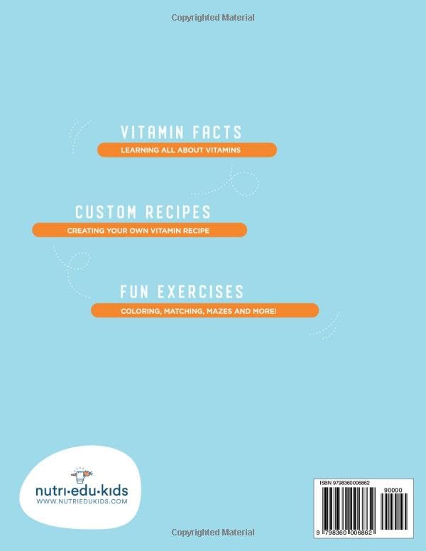 Miniatura 2 de Nutrition Activity Book for Kids - Why Your Body Needs Vitamins Teaching Healthy Food Choices - All about Vitamins - Recipes - Fun Exercises - ...