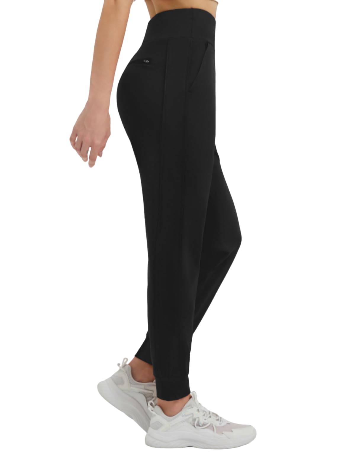 baleaf Womens Fleece Lined Joggers Pants Winter Warm Water Resistant High Waisted Running Hiking Thermal Zipper Pockets