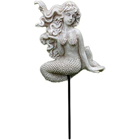 MUAMAX Mini Mermaid Garden Stakes Miniature Fairy Ornaments Outdoor Planter Flower Decoration Pottery Decorative accessories Micro Landscape,Plant Pots, Bonsai Craft Decor Cover