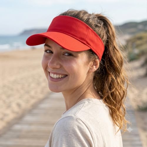 Image of 12 Pcs Sun Visor for Women Men Outdoor Sport Golf Tennis Softball, Adjustable Visors Hats