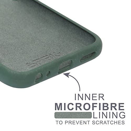 Image of SPRIG Compatible with VIVO Y33s Phone Liquid Silicone Cover Premium Back Cover Drop Tested Shock Proof Mobile Case for Men, Women, Boys and Girls with Camera Protection (Dark Green)