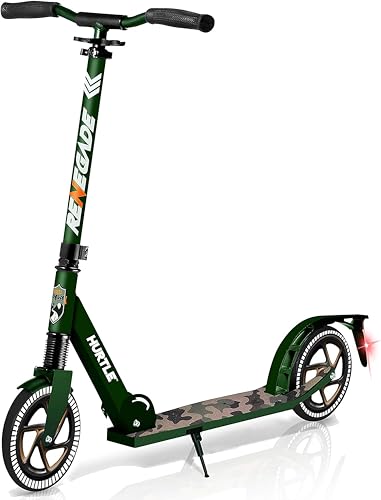 Image of Lightweight and Foldable Kick Scooter - Adjustable Scooter for Teens and Adult, Alloy Deck with High Impact Wheels (Camouflage)