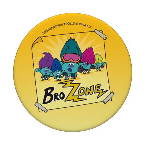 DreamWorks Trolls Band Together BroZone Poster PopSockets Swappable PopGrip, Black - Image 3
