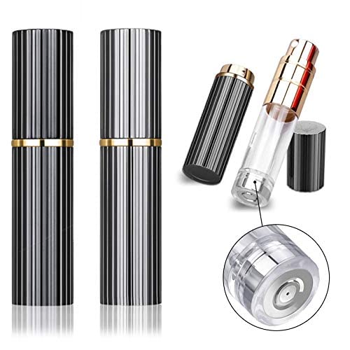 Goodern Travel Atomizer Mini Refillable Empty Spray Perfume Bottle 5ml Portable TSA Scent Pump Case Take It By Air w/o Leaking for Men and Women