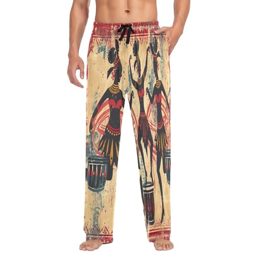 Pantalon de pyjama pour homme rétro taille S avec cordon et poches