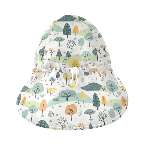 Cartoon Childish Green Trees Unisex Baby Beach Hat Boys Summer Hat Girl UPF 50 Adjustable Traveling Swim3