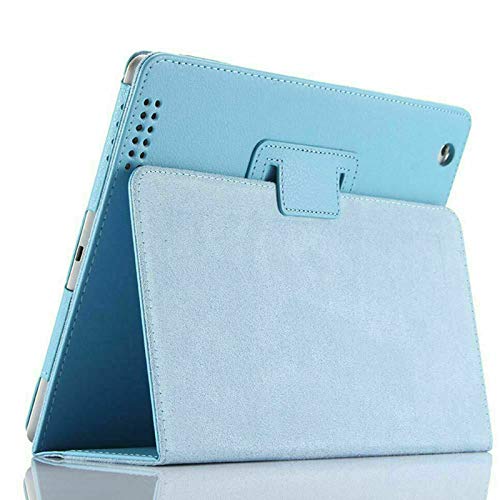 Leather Folio Flip Case For Apple iPad Air (2013-2018) (Aqua), 9.7 inch - Image 2