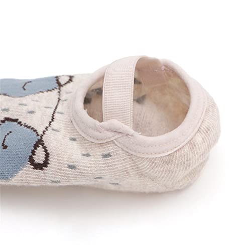 LOOLY 6 Pairs Baby Toddlers Non Slip Ankle Socks with Grips Infant Floor Socks3