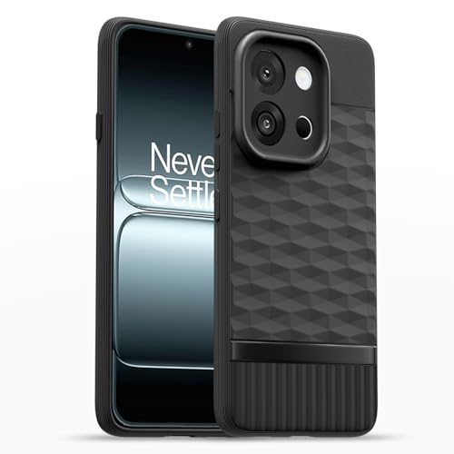 Image of Pikkme Back Cover for OnePlus 13S 5G Camera Protection 3D Hexa Cube Design Silicone Protective Bumper Case (Black)