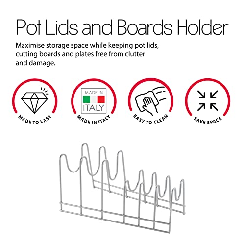 Metaltex Lido Porta coperchi e taglieri, Filo