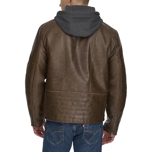 Image of Levi's Men's Faux Leather Racer Jacket Coat