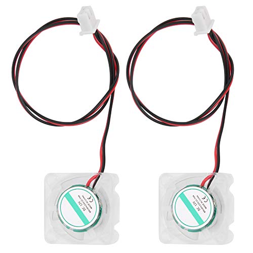 Glomora 2Pcs 3D Printer Cooling Fan for V6 Hotend LED Light Transparent Industrial Supplies 2510
