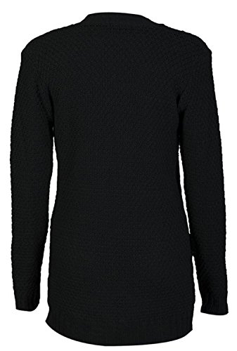 Image of Forever Womens Long Sleeves Plus Size Cable Knitted Grandad Button Cardigan