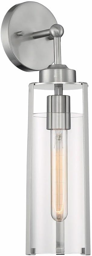 Nuvo Marina-1 Light Wall Sconce in Modern/Contemporary Style-4.75 Inches Wide by 17.25 Inches High-Burnished Brass Finish