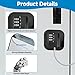 Fridge Lock Without Drilling, 2 Pcs Safety 3-Digit Password Refrigerator Locks for Children Adults Strong Adhesive Child Freezer Lock for Fridge Cabinets Cupboard Drawer, No Keys Needed (Black)