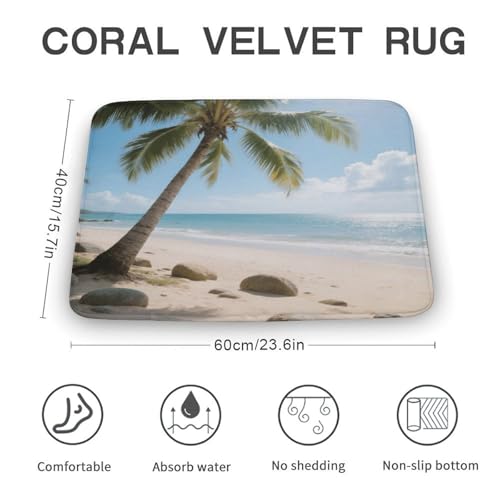 Alfombra de baño esponjosa suave absorbente coco suelo ducha 4