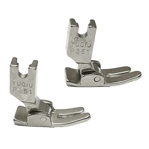 RLECS 2pcs P351 Industrial Sewing Machine Standard Presser Foot for Brother, Singer, Juki and More Sewing Machine Sewing Accessories, All Steel