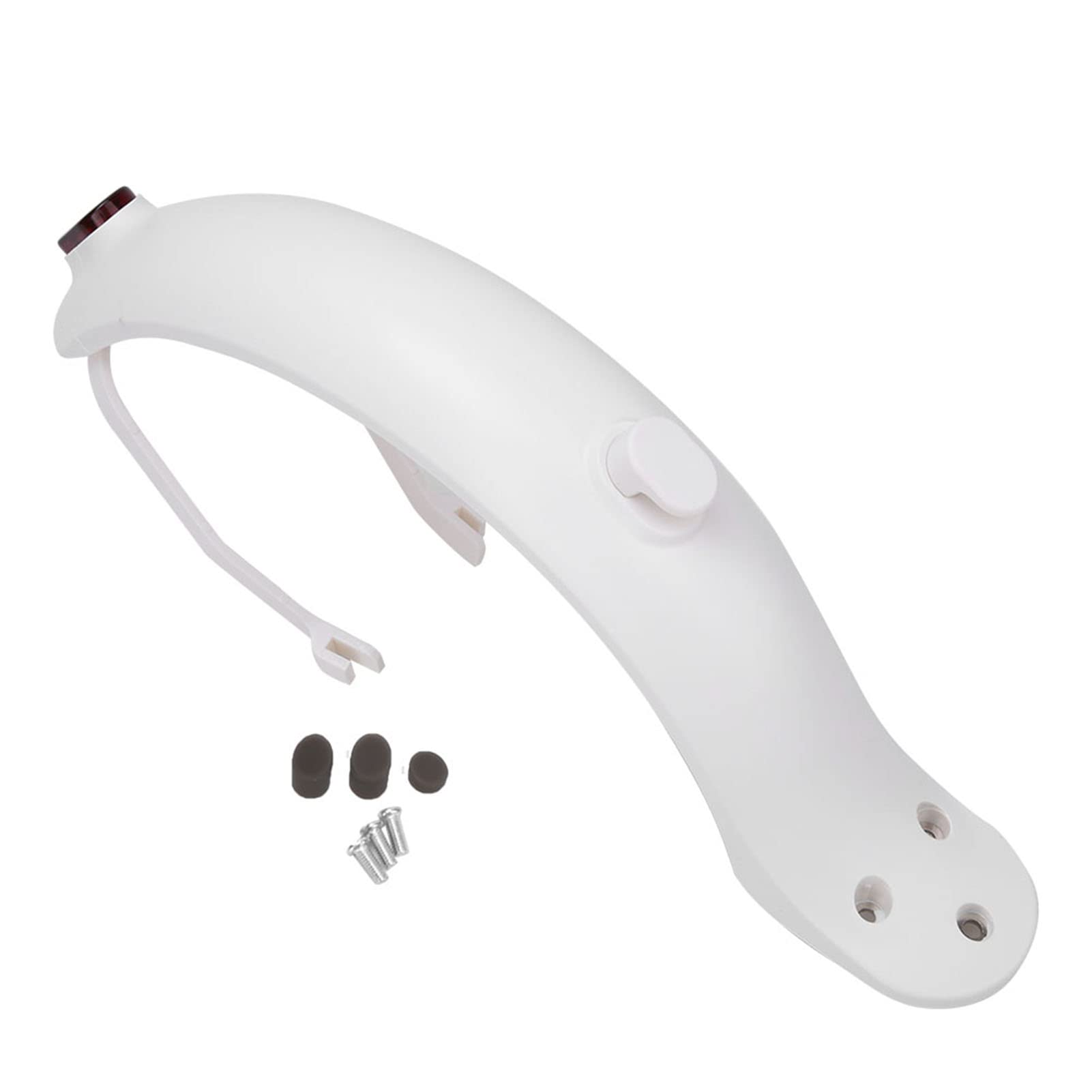 Fydun Rear Mudguard, Taillight and Hook for Xiaomi Bracket with M365 Electric Scooter(White) (White)