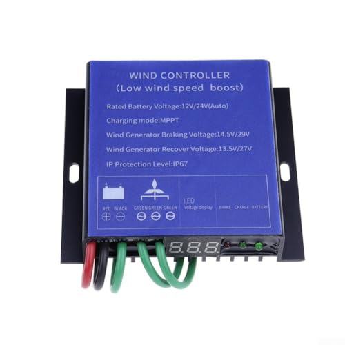 Controlador MPPT de turbina eólica de 800 W con tecnología de carga avanzada y características impermeables IP67 para energía renovable (azul 800w12v)