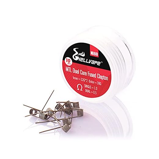 Hellvape – Pre-Built Ni80 MTL Dual Core Fused Clapton Coil 10er Pack