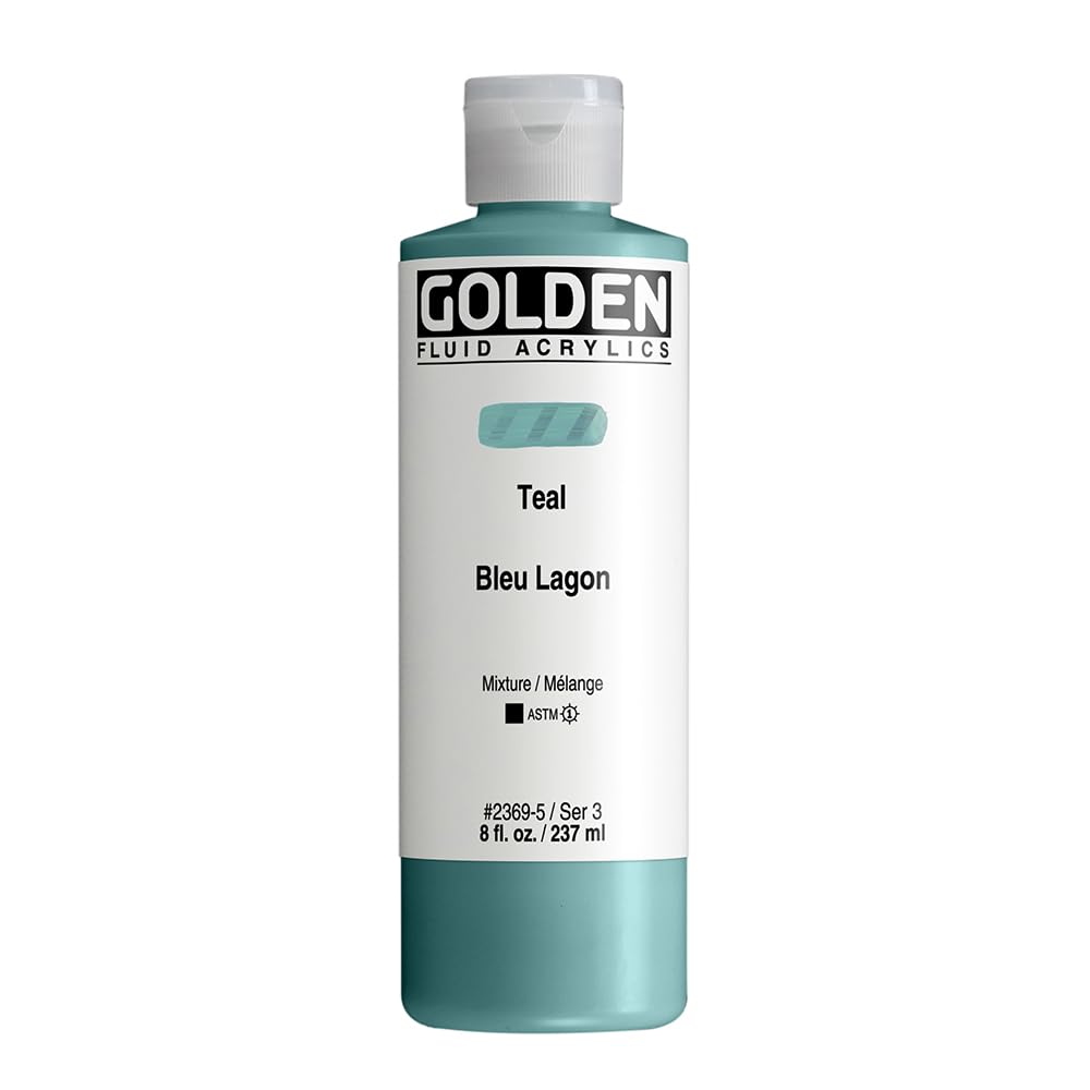 Golden 0002369-5 Fluid Acrylic 8 oz. Teal