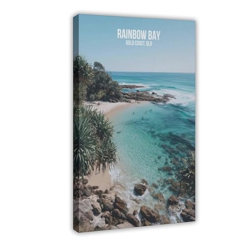 Poster sur toile Rainbow Bay Gold Coast grand format 61x91,4 cm haute finition