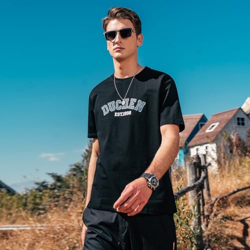 Mercerized Cotton Short-Sleeved T-Shirt Summer Men's Letter Print Half-Sleeved American Casual Bottoming Shirt T-Shirt4