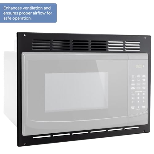 Image of RecPro RV Microwave Trim Kit, Black, Fits 1.0 Cu. Ft. Microwave