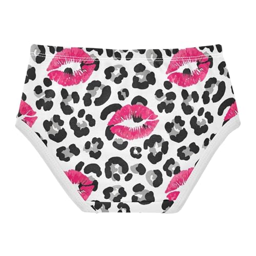 Black Gray Leopard Pink Lips Toddler Underwear Floral 2t Cotton Girl Panties Cute Cartoon Kids Briefs Undies2