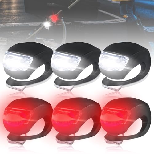 6 Stück LED Kinderwagen Beleuchtung, Silikon Kinderwagen Lichter Wasserfest, Sicherheitslicht Set Mit 3 Lichtfunktionen, Klippbare Tragbare Warnlichter Für Joggen Rucksack Camping Hundegeschirr