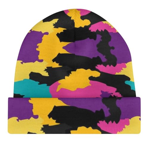 Fashion Camo Pattern Kids Beanie Hat for for Girls Boys Children Cap Winter Knitted Chemo Cancer Headwear Accessories Gifts Decoration4