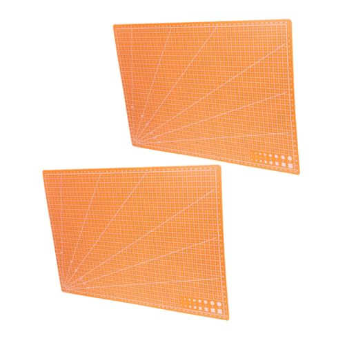 IWOWHERO Set of 2 Double-sided Cutting Mats for Crafting Sewing Scrapbooking Projects Precision Cutting Board Smooth Surface for Detail Work