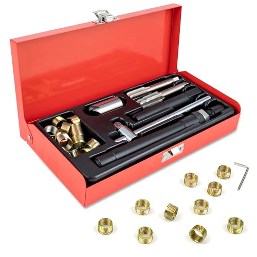 SENNMONN M14x1.25 9.4mm&15mm Insert Qty 20 Spark Plug Thread Repair Kit Thread Repair Kit with Storage Case