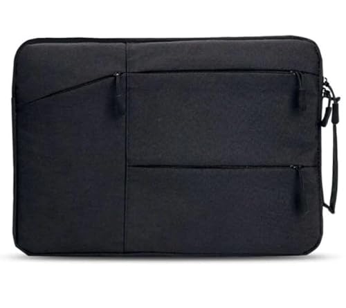 Panlouting Funda Protectora Maletín de Bolsa para Portátil Ordenador Impermeable con Compartimentos para Accesorios, compatible con MacBook Air Pro Retina iPad Lenovo Acer Asus Dell (Negro 15.6") Cover
