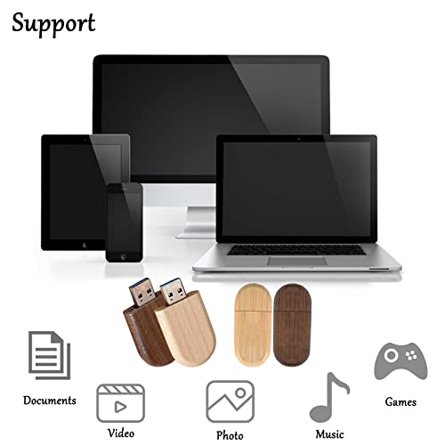 Custom Usb Flash Drive Memory Stick Personalized U Disk 2.0 4Gb Thumb Drives Wooden Usb Storage Flash Drive For Business Gifts, Party Wedding 25 Pack #TOP5