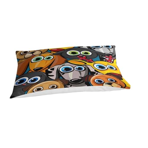 Parure de lit chien 3D en microfibre premium housse de couette single 135x200cm durable