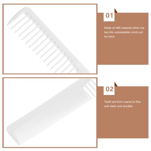 Peine profesional para corte de cabello 17.5x3cm blanco miniatura 6
