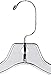 SSWBasics 17 inch Clear Plastic Dress Hangers (Case of 20) - Features a Chrome Swivel Hook and Notched Shoulders - Perfect for Lightweight Fabrics and Can Be Used for Retail Stores