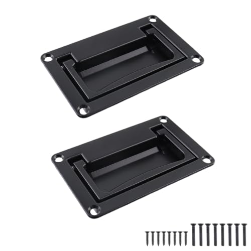 Image of Bitray Recessed Pull Handle 4.37 inch /111mm Zinc Alloy for Deck Hatch - Black