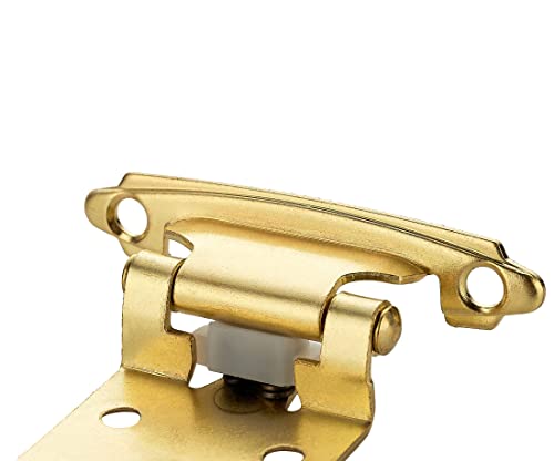 Image of Ravinte Gold Cabinet Hinges, 1 /2 Inch Overlay, 40 Pack (20 Pairs)