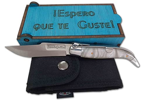 Genérico Navaja Teja Nacar 8,5 cm. Modelo Albacete Tiendaquttin