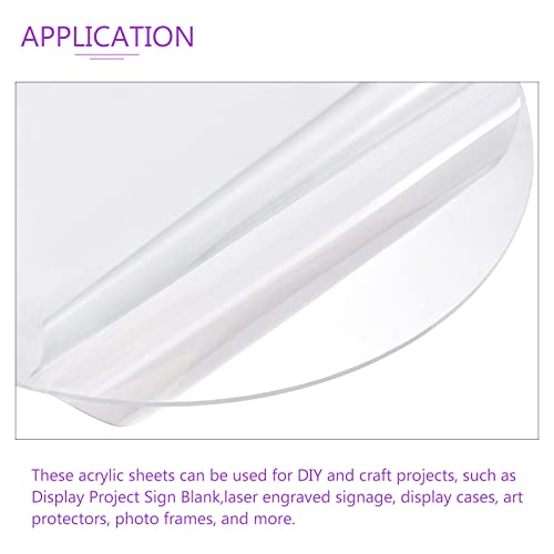 Image of DMiotech 7 inch Diameter 1.5mm Thick Acrylic Sheet Circle Round Disc PMMA Acrylic Board for Craft DIY Display Project Sign Blank Clear