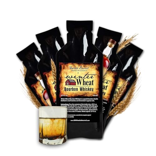 Winter Wheat Bourbon Whiskey Essence | Bootleg Kit Refills | Thousand Oaks Barrel Co. | Gourmet Flavors for Cocktails Mixers and Cooking | 20ml .65oz 5-Pack