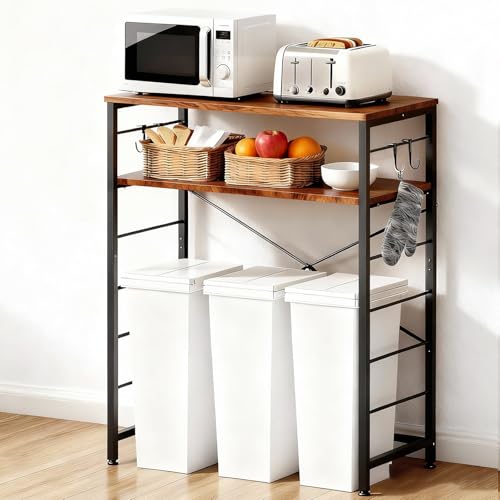 PureKone �S�~���ド�b�N ��80×���s40×����100cm �L�b�`�����b�N 5�i���I �����W���b�N ���ъ� �S�~������[ ���݌v �ω׏d75KG �L�b�`���J�E���^�[ �t�b�N×4�� (�u���E��)