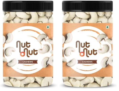 Image of Nut O Nut 100% Natural Premium 250 g Cashews(W240) Whole | Premium Kaju | Crunchy Whole Cashew Nuts | Nutritious, Delicious, Gluten Free Kaju | Healthy Snack Option (Pack of 2)